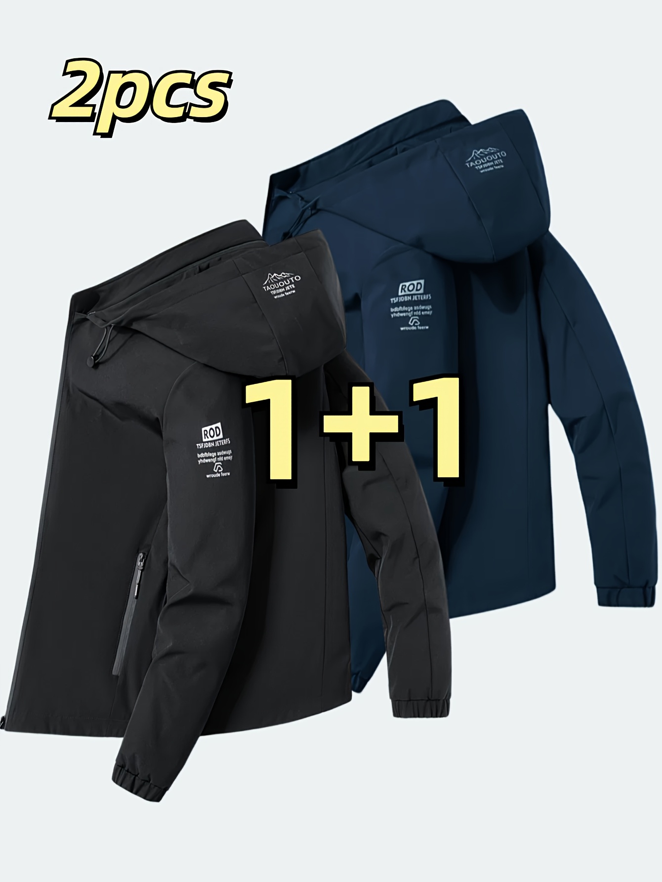 Men'S Fashion Zipper Jacket - Zweiteilige modische winddichte Herren-Kapuzenjacke – lässiger
