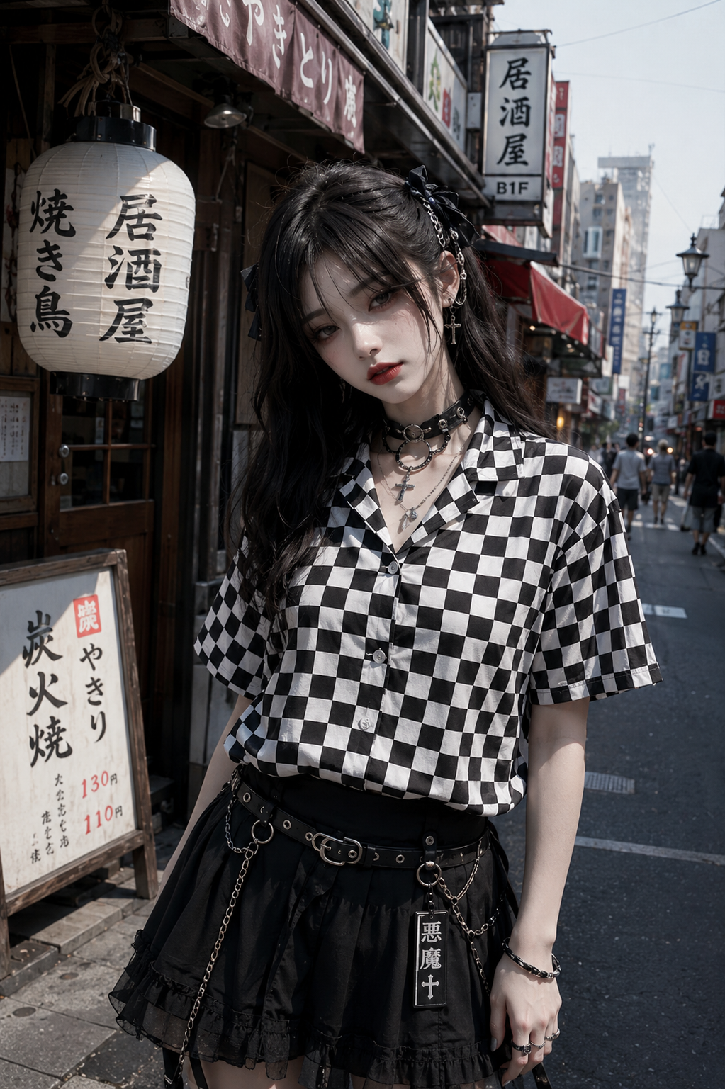 Men'S Fashion Korea - Y2K Harajuku Karohemd für Damen, Gothic