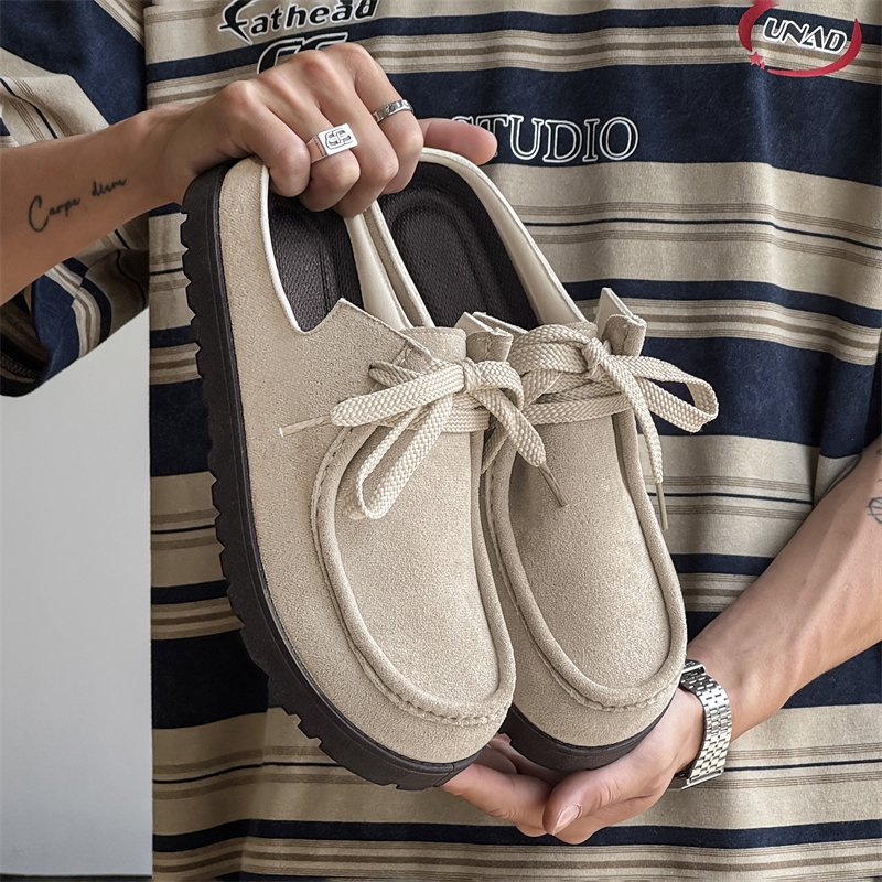 Suede Loafers Men - Modische Herren-Halbslipper aus Wildleder, Freizeitschuhe in