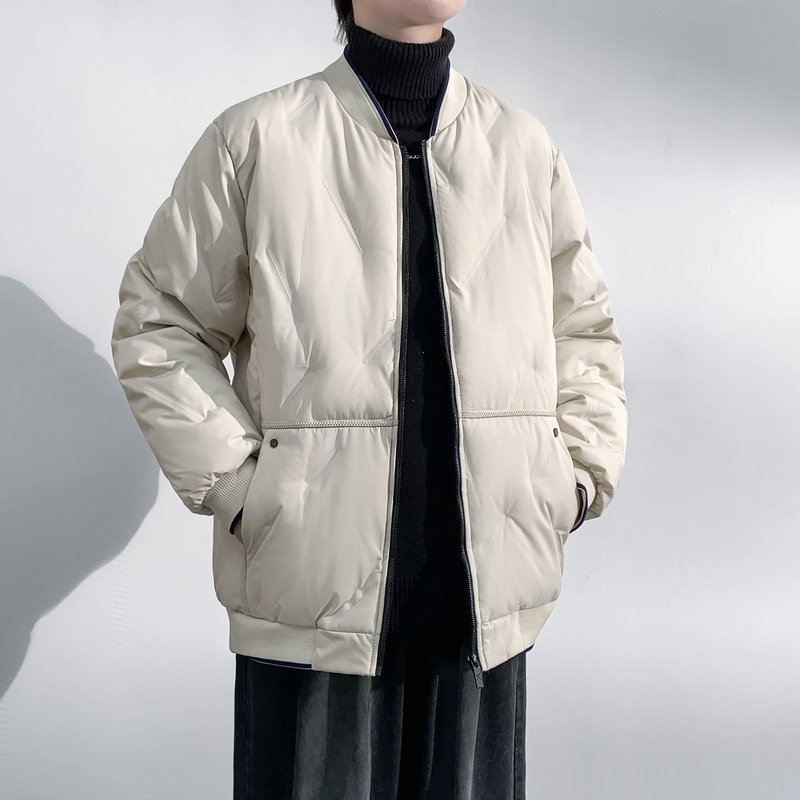 Men'S Fashion Light Jacket - Kurze Sport-Radjacke, leichte Daunen-Baumwolljacke, Paar-Stil, Baseball-Kragenjacke,