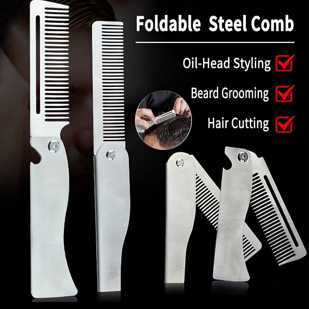 Men Fashion Hair Style - Neue Art 1/2PCS Tragbare Stahl Kämme