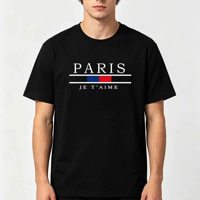 Paris Men'S Fashion - Paris Grafikdruck T-Shirts für Herren Sommer