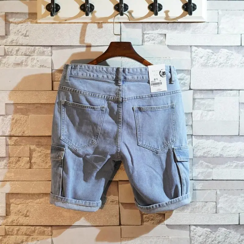 Men'S Fashion Korea - Lose gerade kurze Jeanshose für Herren,