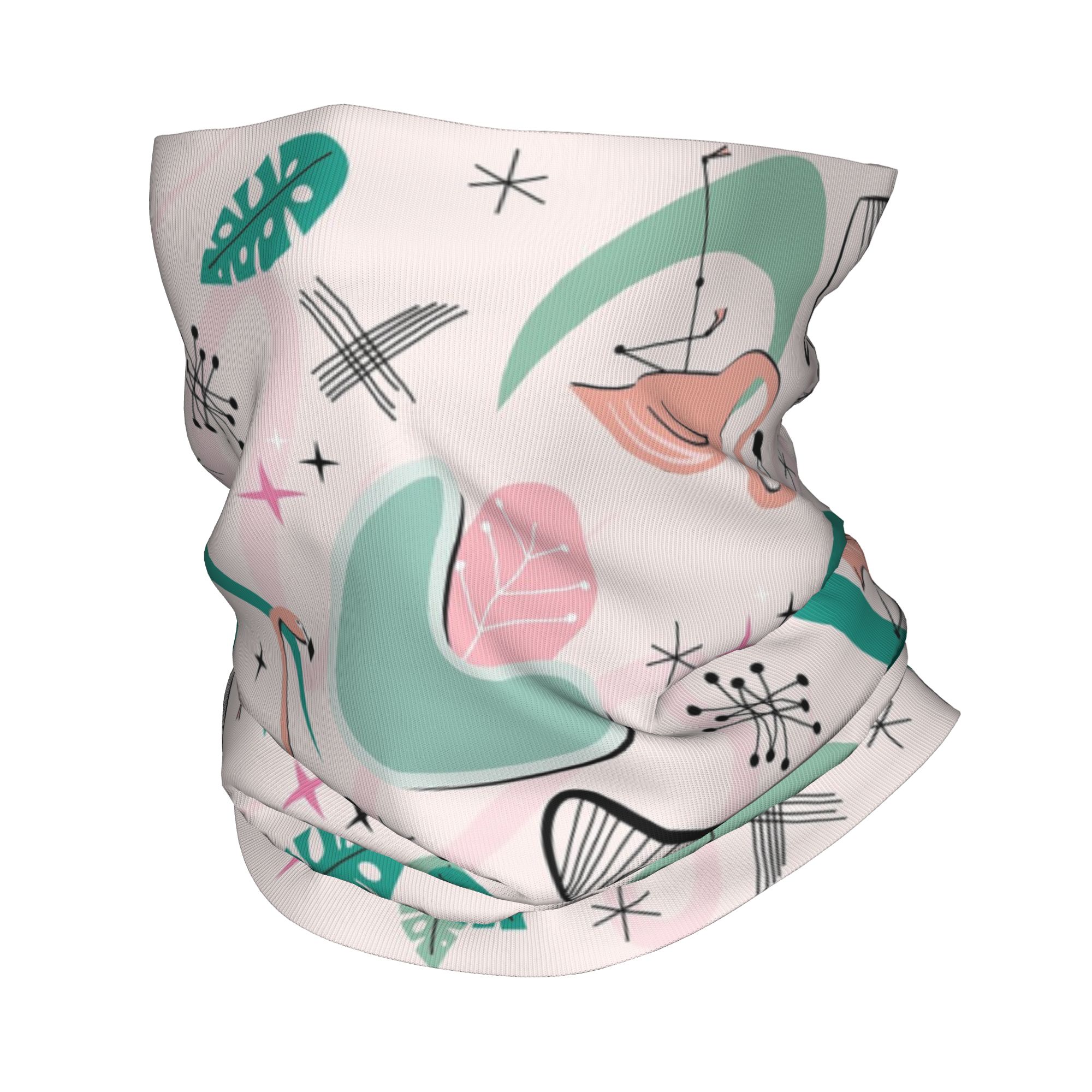 Mens Fashion In The 50S - Atomic 50s Flamingo Bandana Halstuch, bedruckter