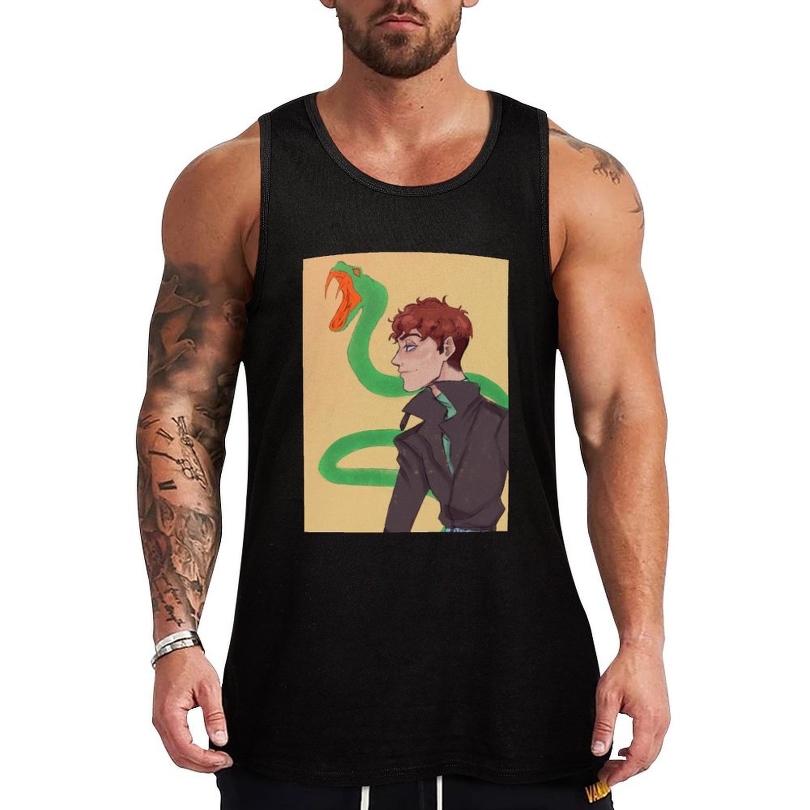 Mens Fashion In The 50S - 50s Snake Boy Tank Top Trendiges
