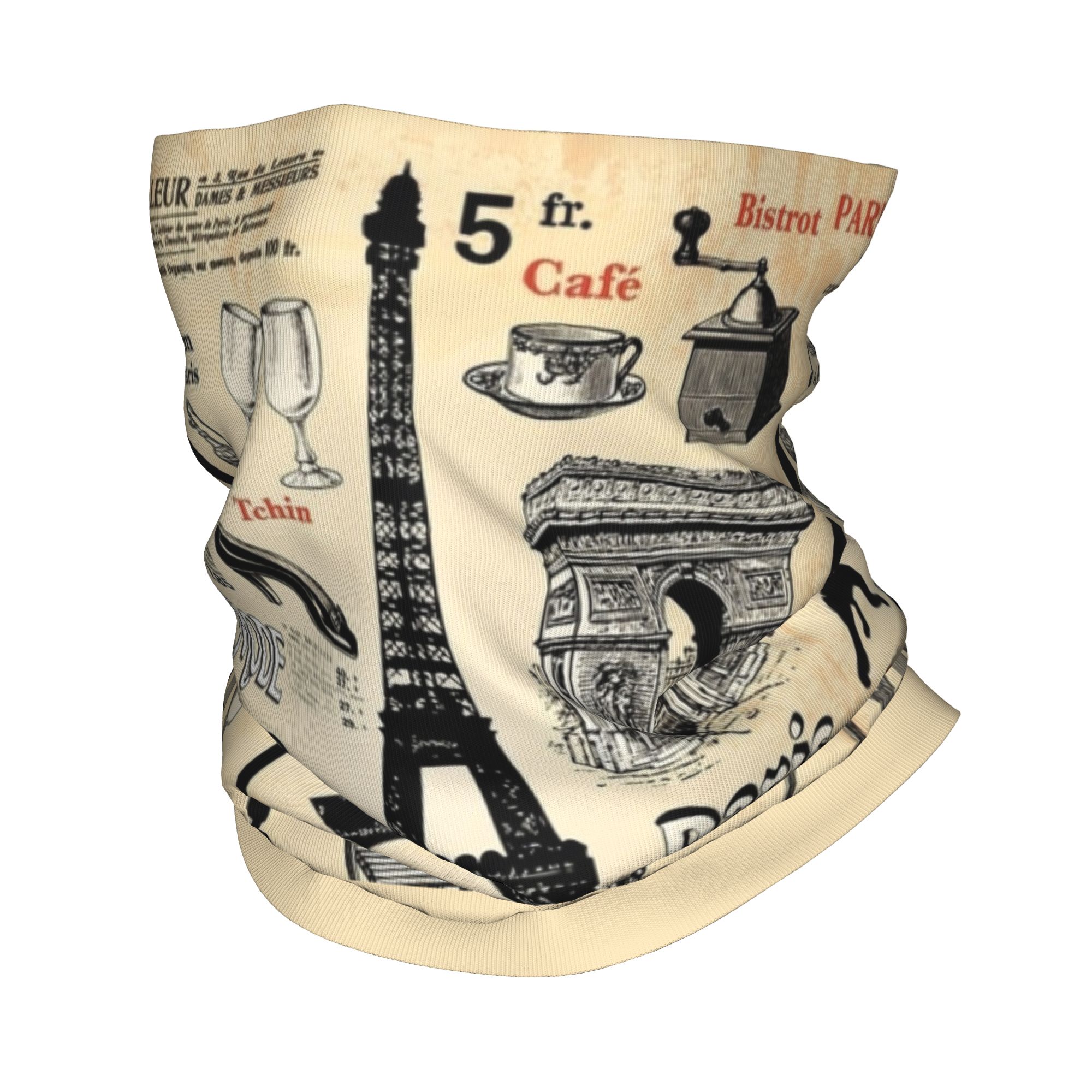 Paris Men'S Fashion - Maßgefertigter Vintage Paris Eiffelturm Bandana Winter