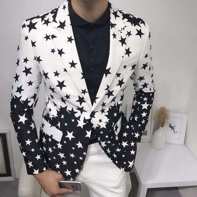 Men'S Fashion Light Jacket - Sternenmuster Slim Fit Blazer 2026 Neu