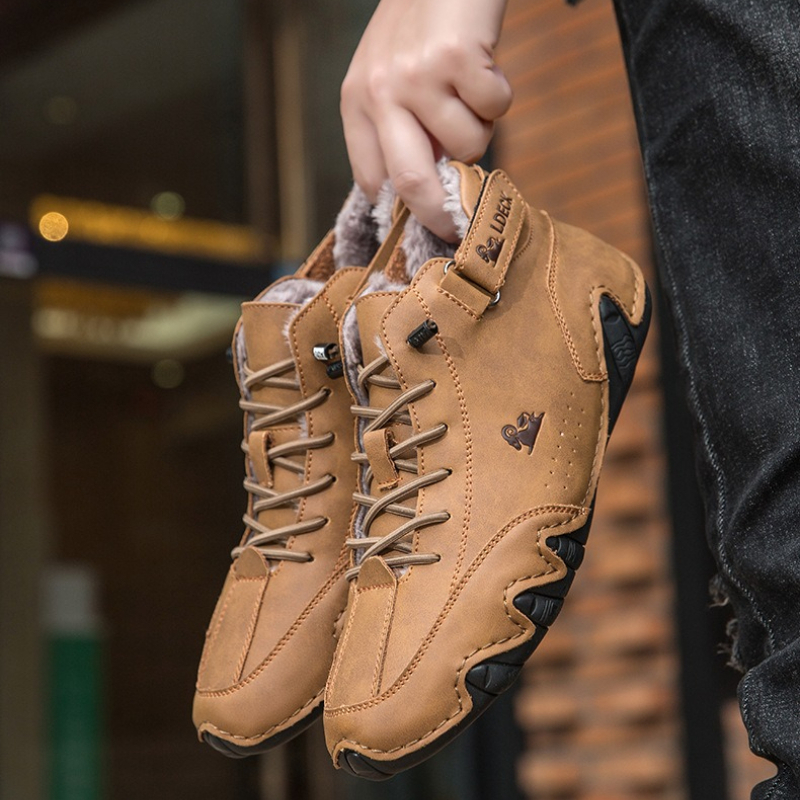 Suede Loafers Men - Herrenstiefel, lässiges Leder, luxuriöse High-Top-Sneaker, luxuriöse