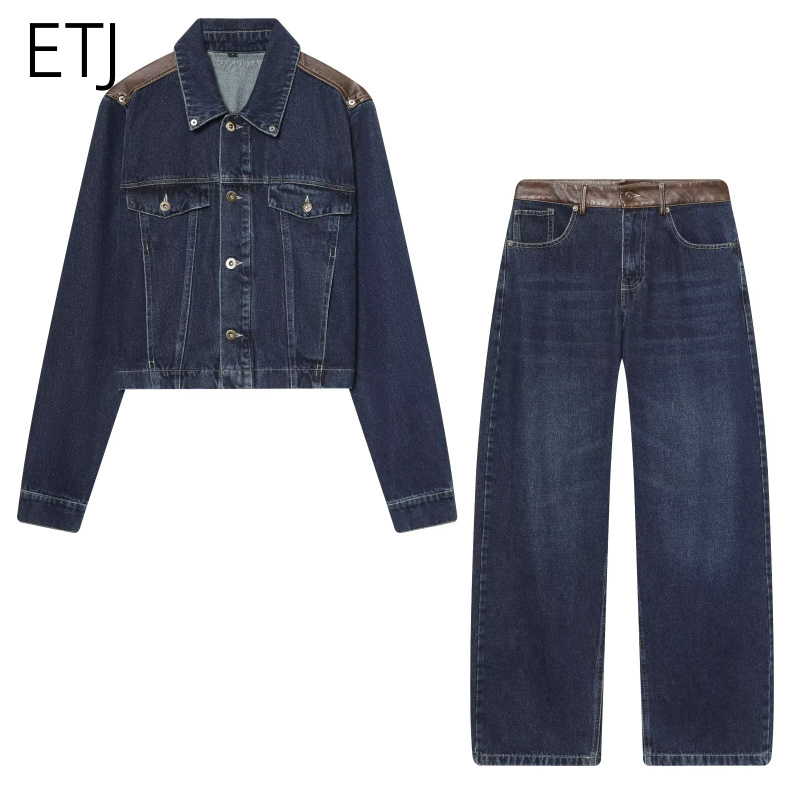 Denim Jacket Vintage - ETJ Damen Jeansjacke & Jeans Set