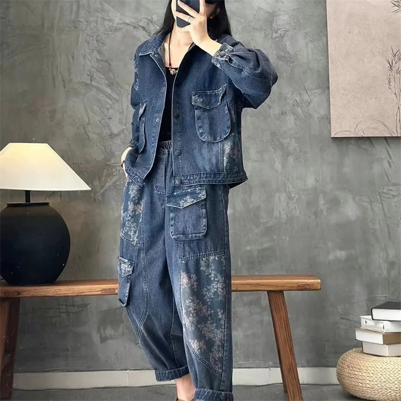 Denim Jacket Vintage - 2025 herbst Denim jacke Anzüge Plaid