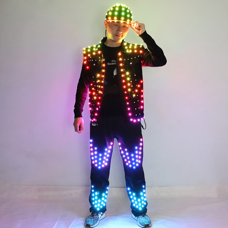 Men'S Fashion Light Jacket - Vollfarbiges LED-Kostüm für Herren, Bar, Hosting,