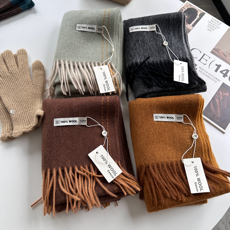 Men'S Fashion Korea - Elegante Gute Qualität 100% Wolle Schal