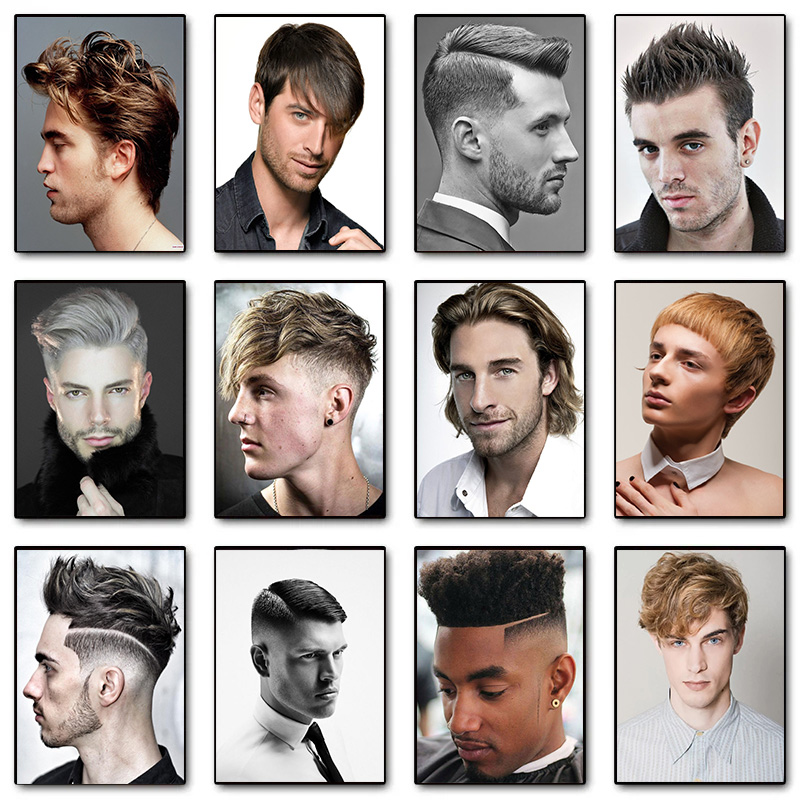 Men Fashion Hair Style - Mode Mann Frisur Modell Friseur Poster