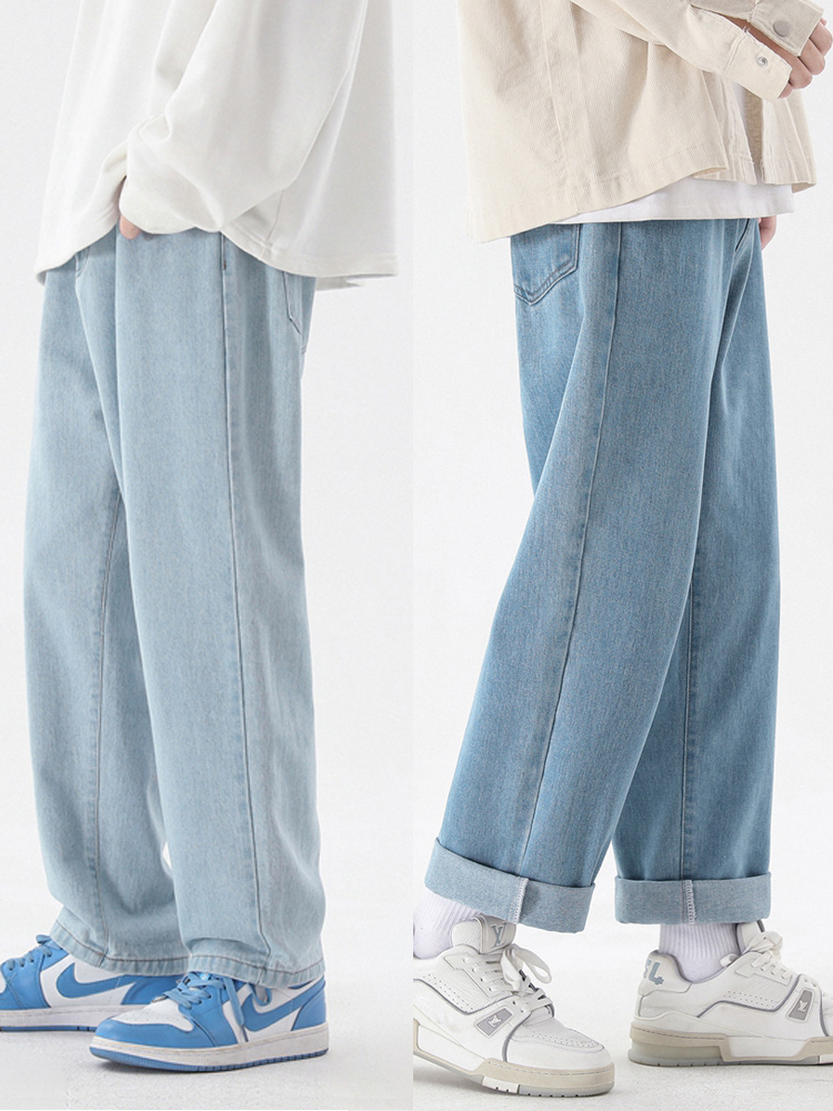 Men'S Fashion Grey Jeans - 2023 neue Koreanische Mode Für Männer