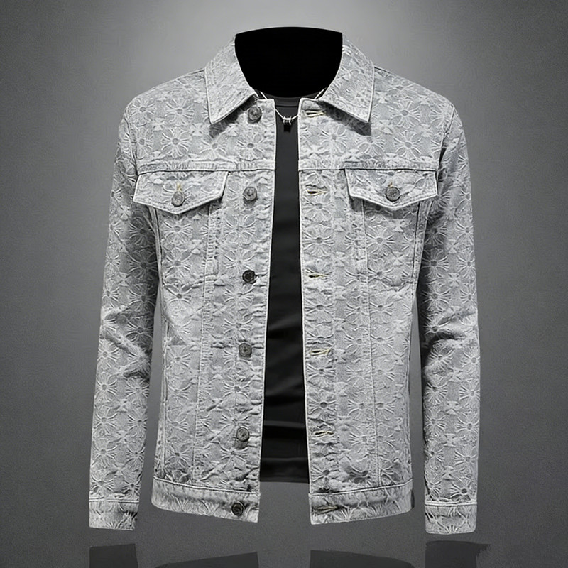 Men'S Fashion Light Jacket - Amerikanischer Stil Helle Farbe Denim-Jacke Herren