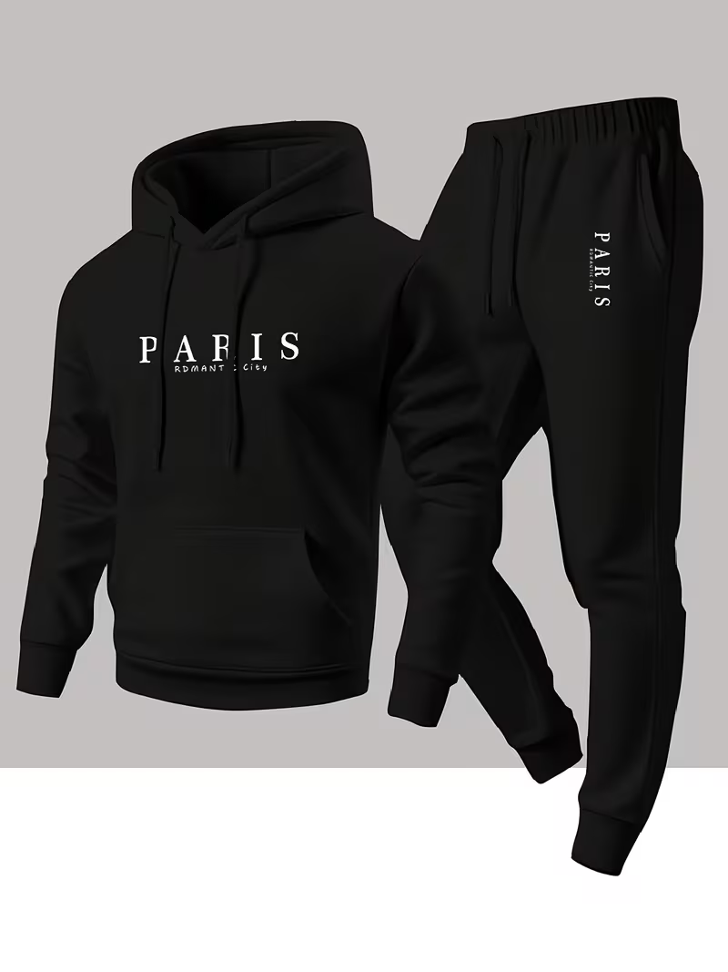Paris Men'S Fashion - Paris Alphabet hochwertige Herren-Sportbekleidung, lässige Jogginghose,