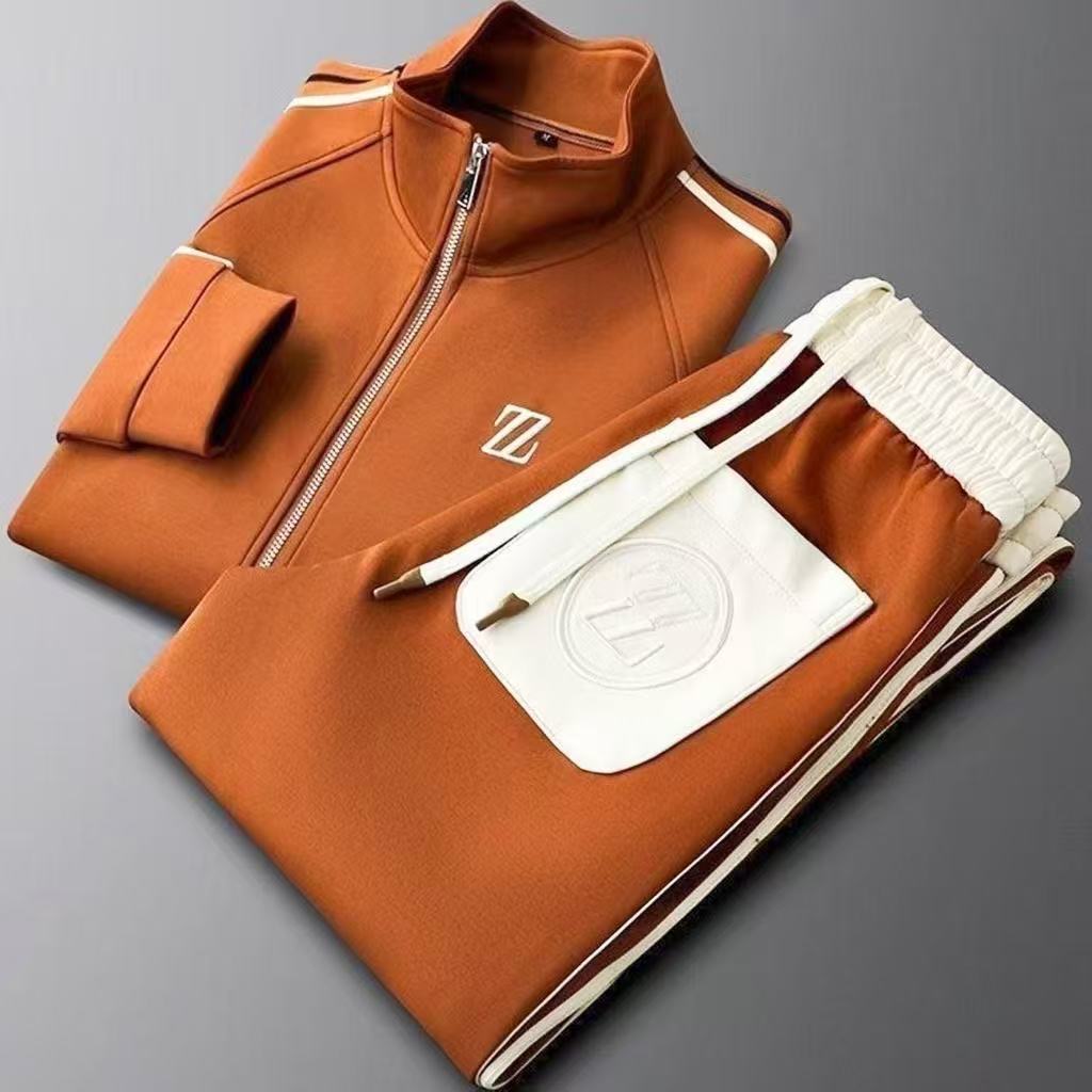 Men'S Fashion Zipper Jacket - 2026 Herren-Trainingsanzug Sportbekleidung Trendige bestickte Herrenjacke