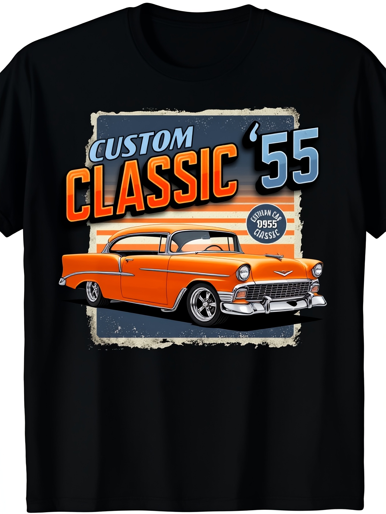 Mens Fashion In The 50S - 1 Stück Vintage 1955 Oldtimer-Grafik-T-Shirt, Retro
