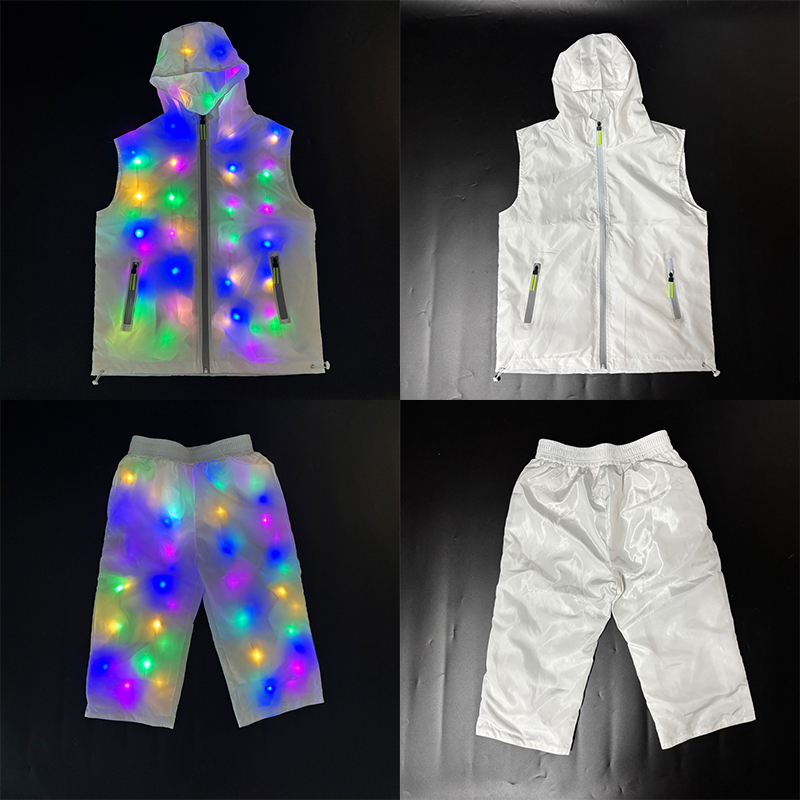 Men'S Fashion Light Jacket - Leuchtende Weste Jacke Kostüme Hip Hop