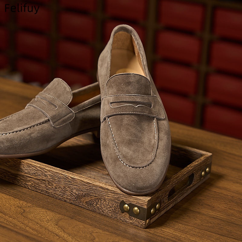 Suede Loafers Men - Bequeme, leichte Freizeit-Loafer-Schuhe für Herren, elegante