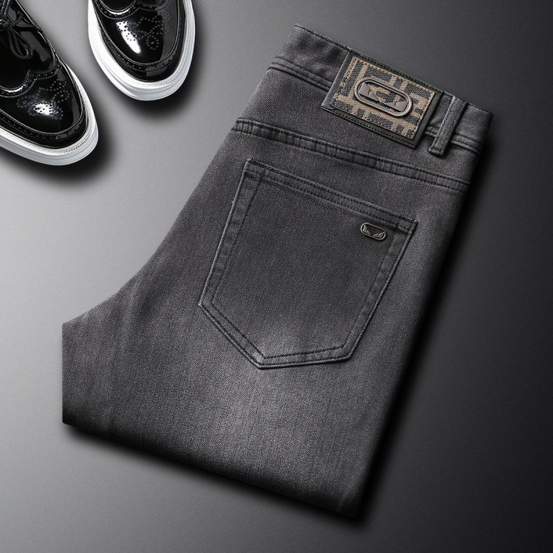 2025 Herbst neue trendige Mark – Men'S Fashion Grey Jeans Bewertung und Preis