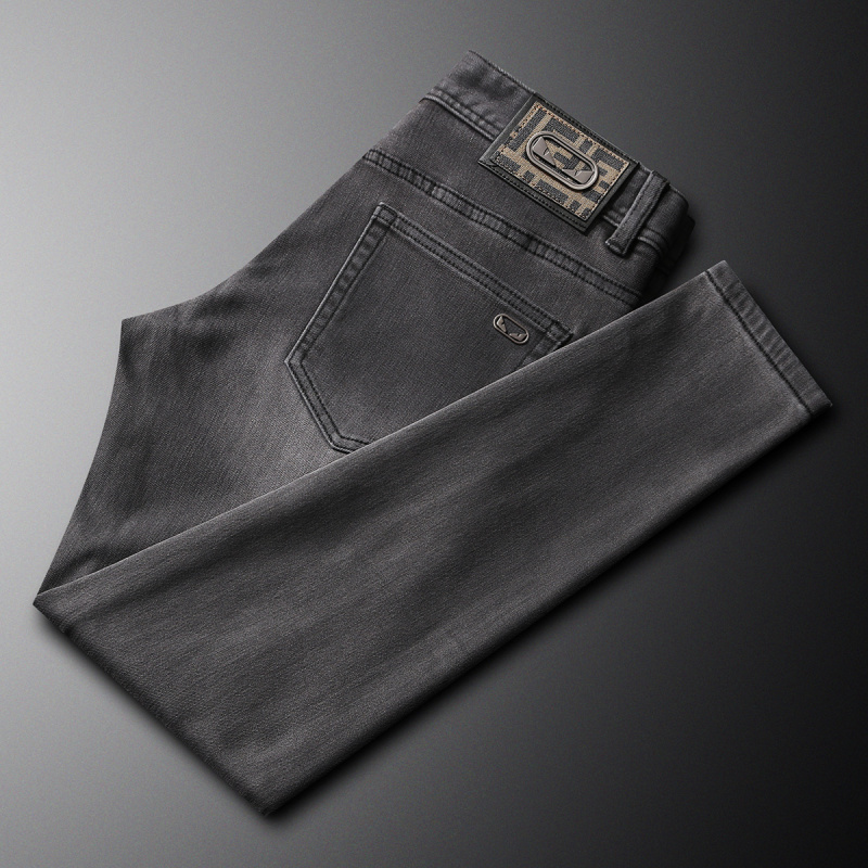 2025 Herbst neue trendige Mark – Men'S Fashion Grey Jeans Bewertung und Preis