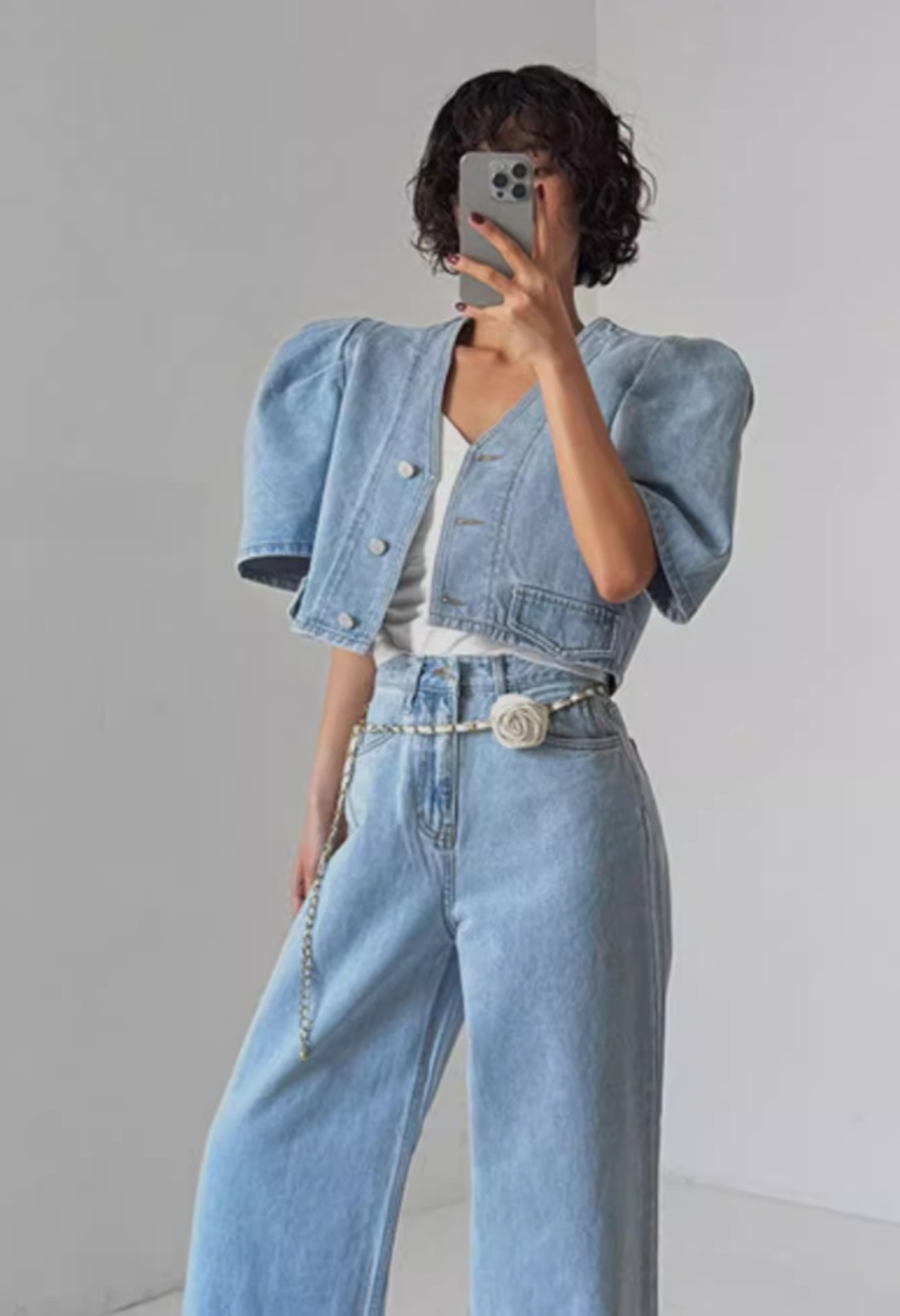 Vintage-Jeansjacke mit kurzen  – Denim Jacket Vintage Bewertung und Preis