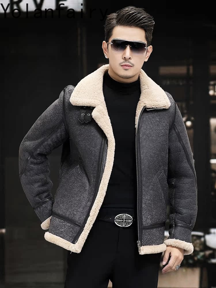 YOLANFAIRY Echt Leder Jacken f – Men'S Fashion Zipper Jacket Bewertung und Preis