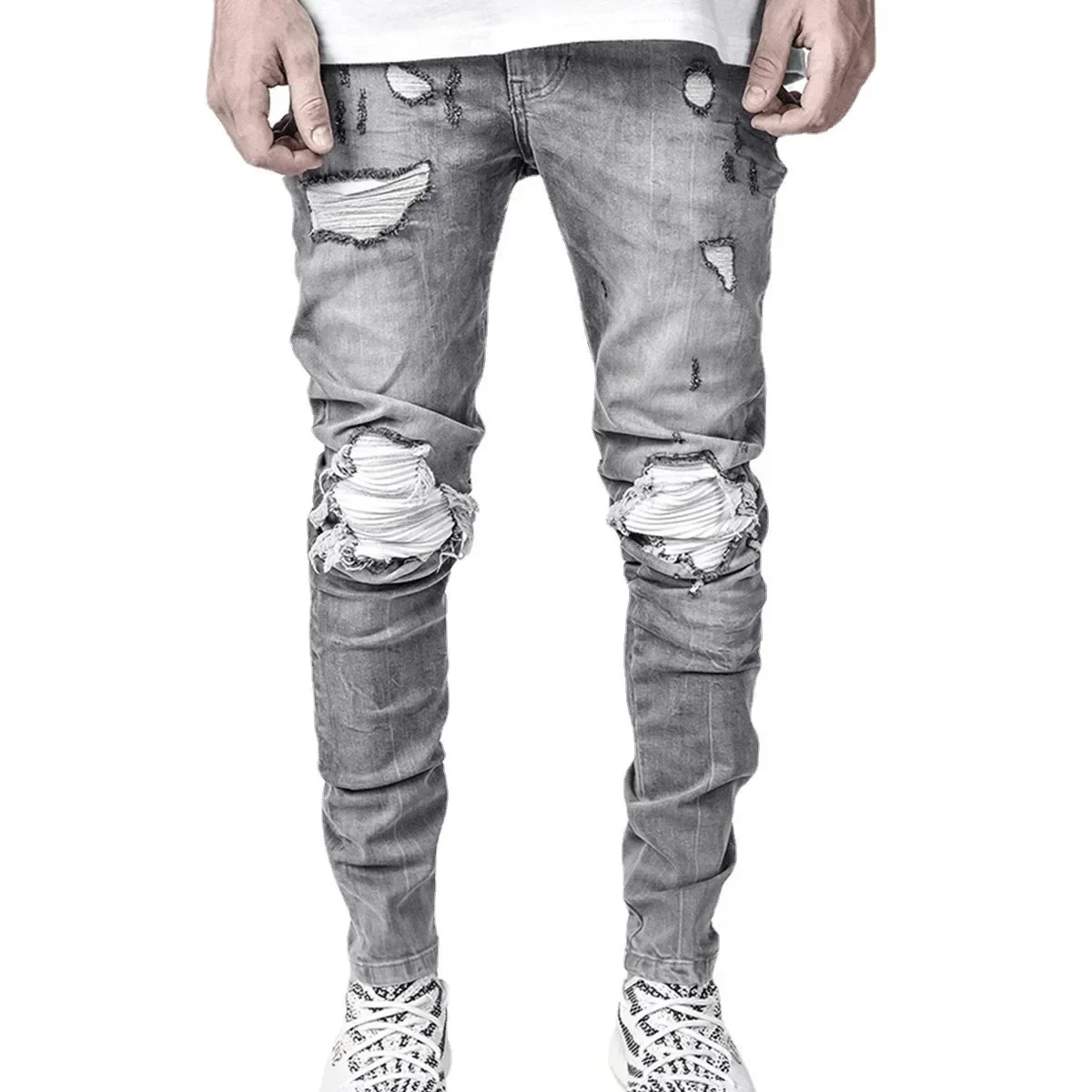 Jeans Mens Fashion Skinny Deni – Men'S Fashion Grey Jeans Bewertung und Preis