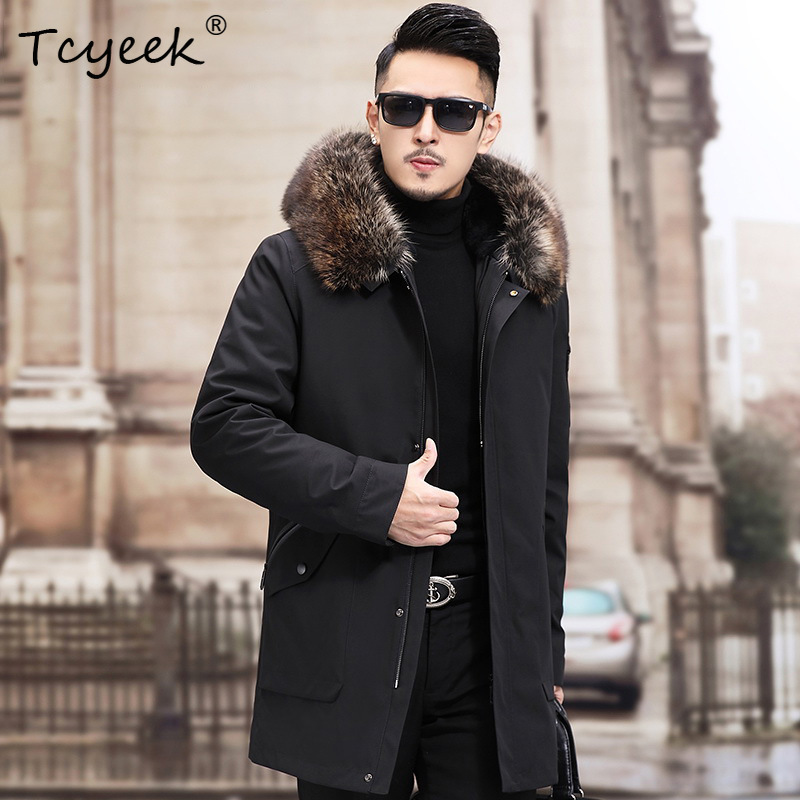 Tcyeek Silberfuchs-Pelzkragen  – Men'S Fashion Zipper Jacket Bewertung und Preis