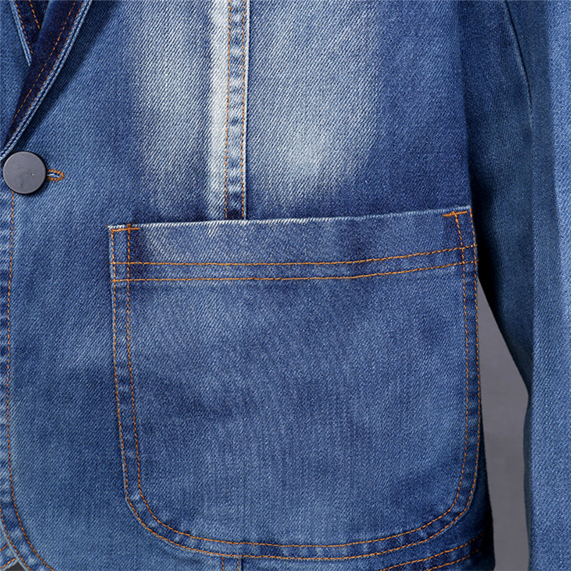 Denim Anzug Jacke Marke Männer – Men'S Fashion Light Jacket Bewertung und Preis