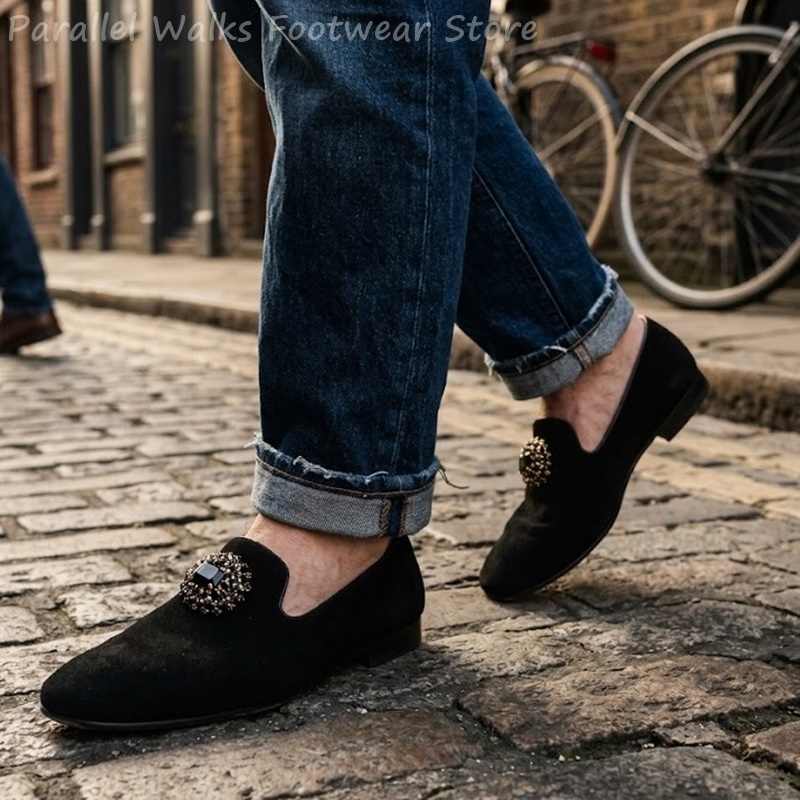 Herren Wildleder-Loafer mit St – Suede Loafers Men Bewertung und Preis