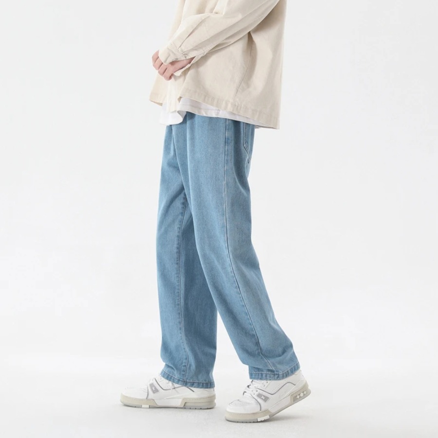 2026 Neue Koreanische Mode Her – Men'S Fashion Grey Jeans Bewertung und Preis