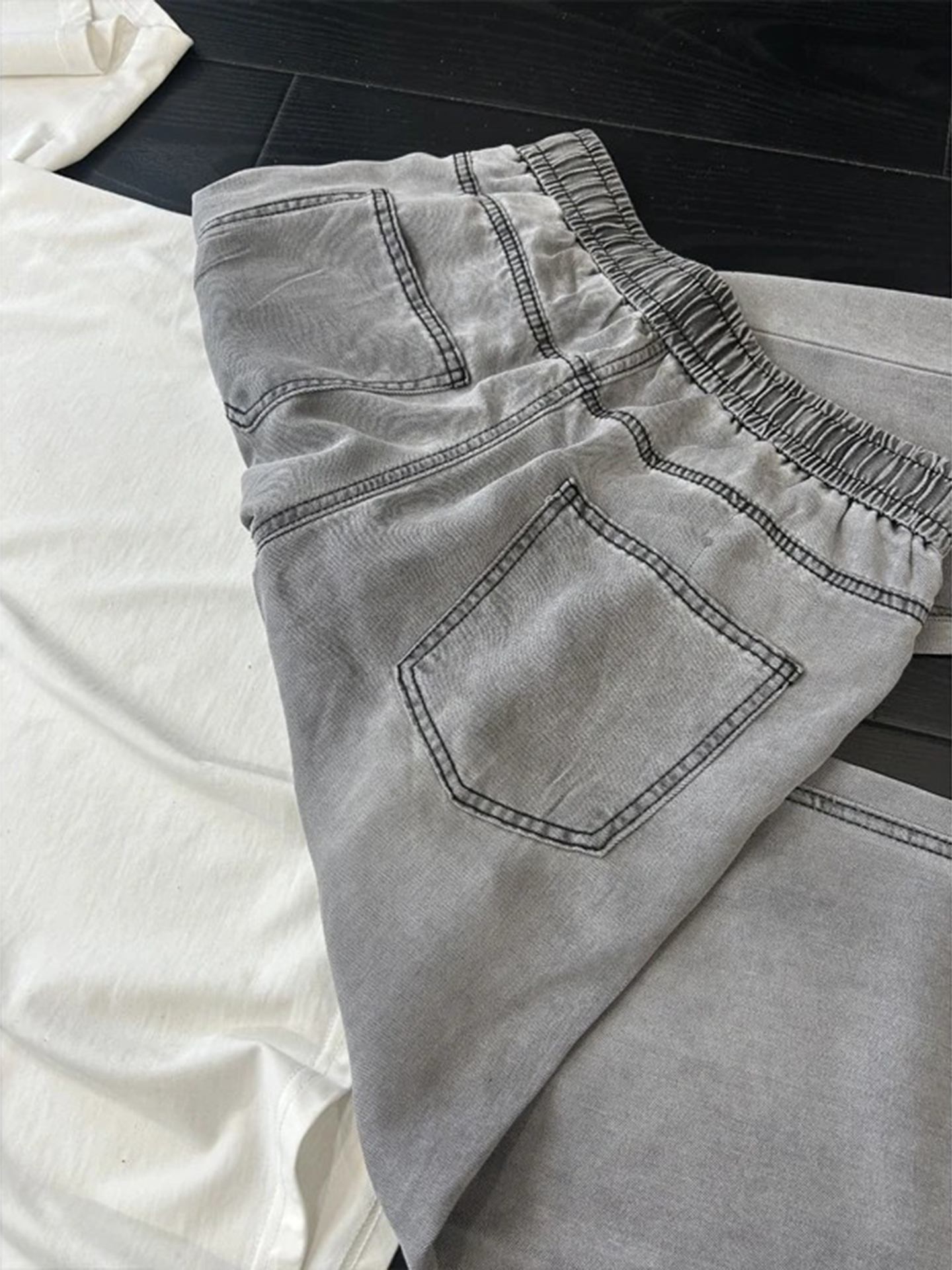 Hellblau-Graue Weite Gerade Je – Men'S Fashion Grey Jeans Bewertung und Preis
