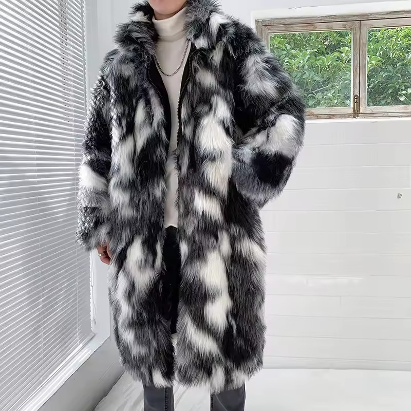 Winter Hip Hop Lange Faux Pelz – Men'S Fashion Korea Bewertung und Preis