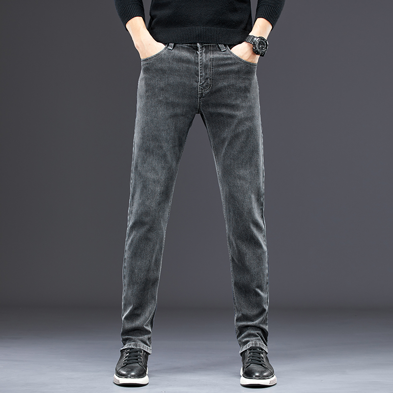 Herren Slim Jeans Herbst neue  – Men'S Fashion Grey Jeans Bewertung und Preis