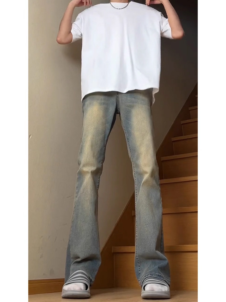 Graue Zement-Rauch-Jeans mit g – Men'S Fashion Grey Jeans Bewertung und Preis