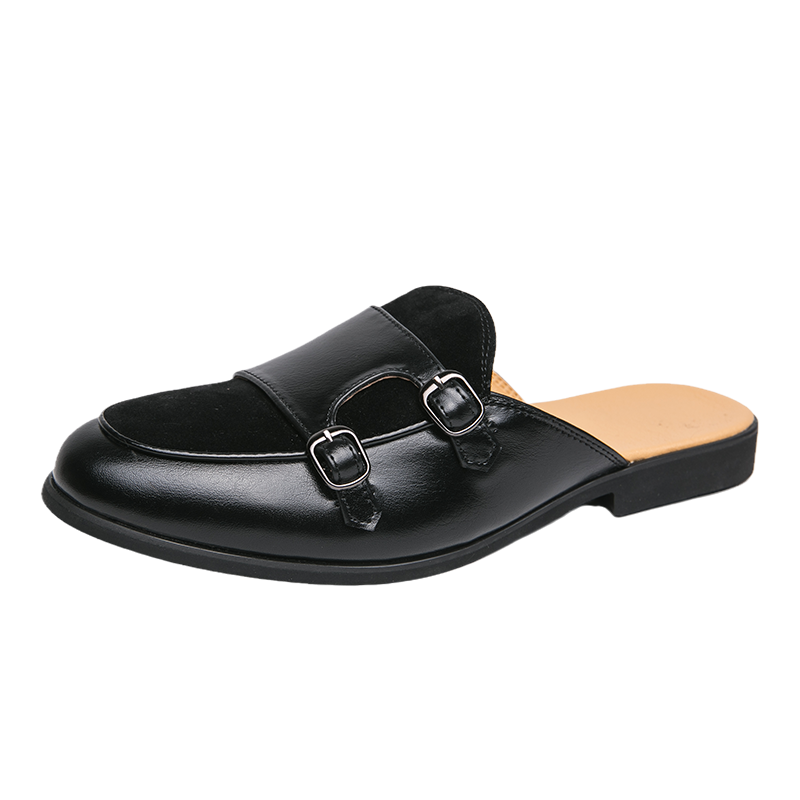 Modische schwarz-grüne Monkstr – Suede Loafers Men Bewertung und Preis
