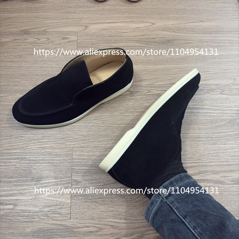 Aprikose schwarze Loafer Freiz – Suede Loafers Men Bewertung und Preis