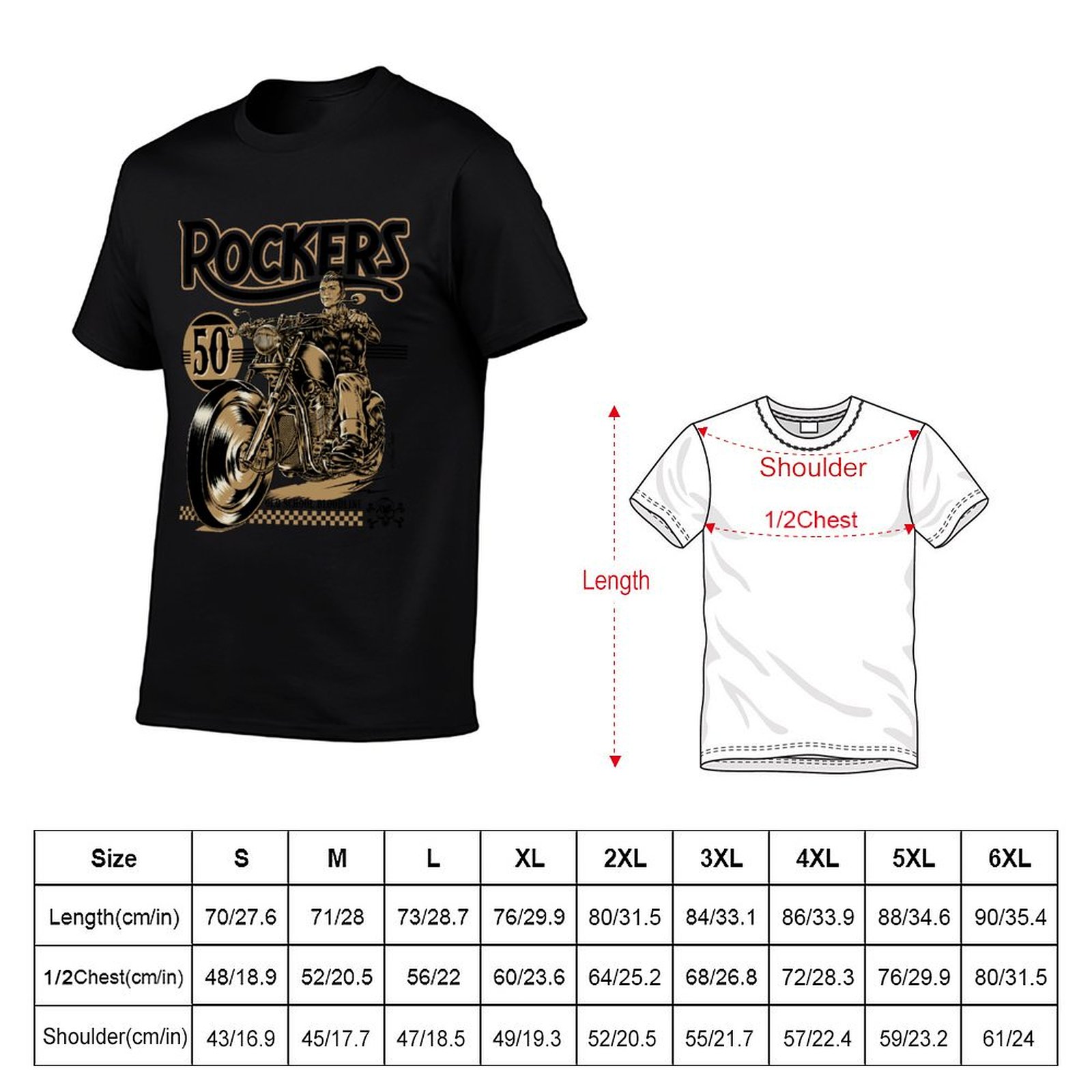 Rockers 50s T-Shirt, modisches – Mens Fashion In The 50S Bewertung und Preis