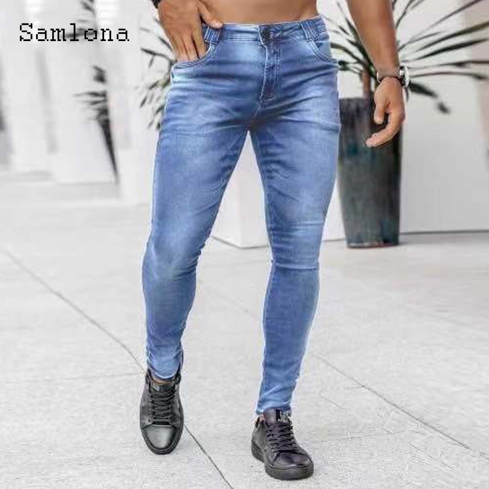 Samlona Jeans Herrenmode Skinn – Men'S Fashion Grey Jeans Bewertung und Preis