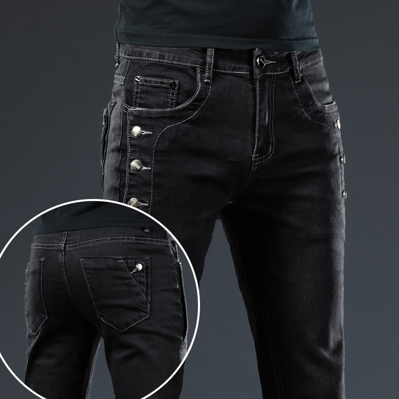 Klassische schlanke Vintage-Mo – Men'S Fashion Grey Jeans Bewertung und Preis