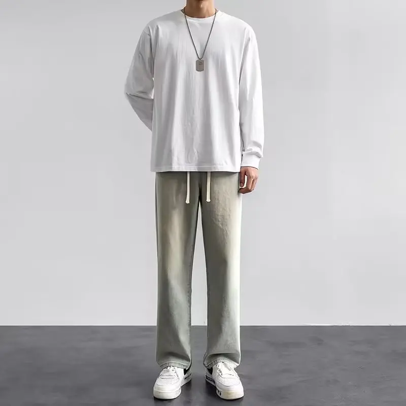 Koreanischen Stil Streetwear N – Men'S Fashion Grey Jeans Bewertung und Preis