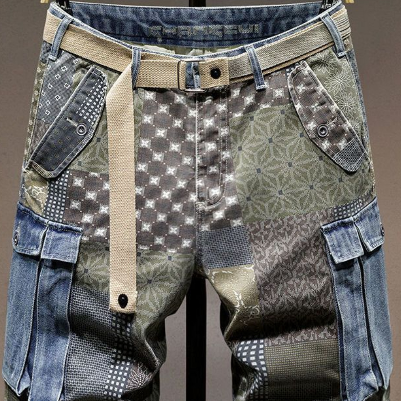 Grafik Mann Denim Shorts mehrf – Men'S Fashion Korea Bewertung und Preis