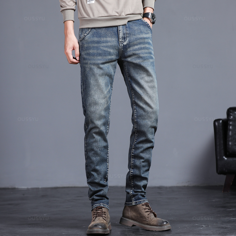 Herbst Winter Baumwolle männer – Men'S Fashion Grey Jeans Bewertung und Preis