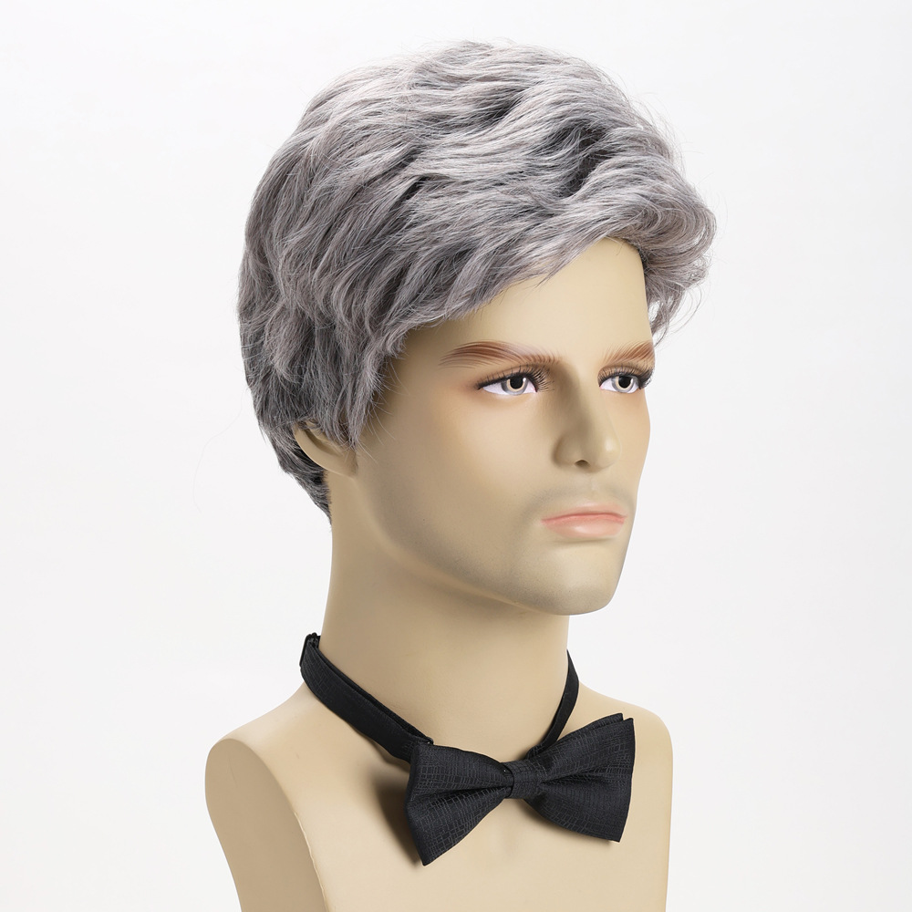 Synthetische silbergraue kurze – Men Fashion Hair Style Bewertung und Preis